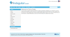 Desktop Screenshot of findaguitar.co.uk