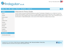 Tablet Screenshot of findaguitar.co.uk